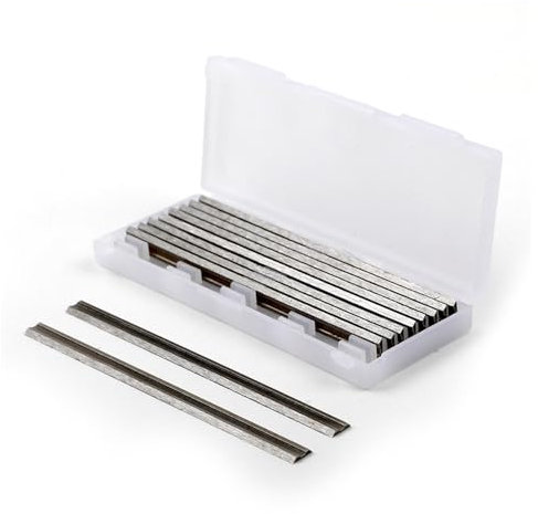 10 Pcs 82mm Reversible Planer Blades,Precision Ground Stainless Steel Blades for Electric Planers, Durable with Two Cutting Edges, Ideal for Professional Woodworking