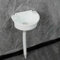 XRB2050 Lavabo de Pared de Resina, 30x21x10.5 cm Lavabo de Baño Tamaño Pequeño, Semicircular Lavabo para Guardarropa Aseo de Invitados Lavadero Garaje Blanco 75cm Desagüe