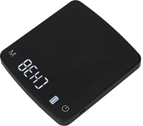 Winzige digitale Kaffeewaage mit Timer, wiederaufladbare Espressowaage, automatische Tara, Küchenlebensmittelwaage für Filterkaffee (2kg/0.1g)
