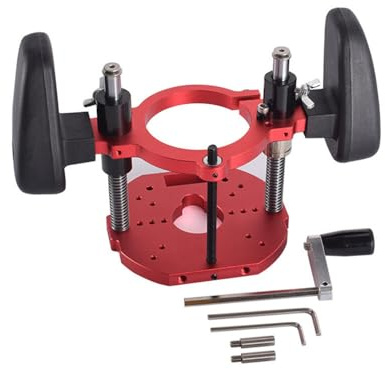 Router Lift 65 mm Universal Trimming Machine Table Base Para Motores Wood Rout For Woodworking Benches Table Saw Aluminum Alloy Base Tool (mit Positionierungsbefestigung)