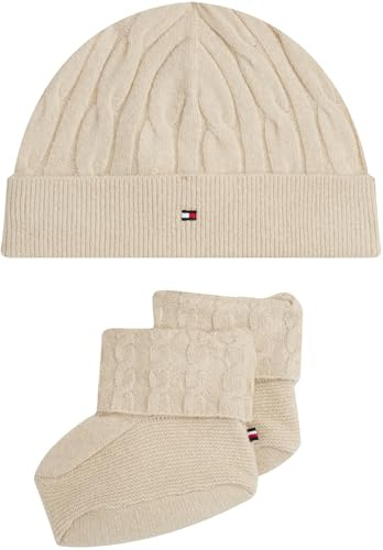 Tommy Hilfiger Unisex Cable Knit Beanie + Booties Kn0kn02157 Andere Bekleidungssets (2er Pack)