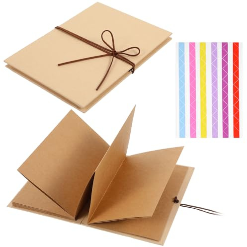 Kraftpapier Hardcover Akkordeon Stil Diy Foto Ablum, Fotoalbum Zum Selbstgestalte, Akkordeon Faltbares Album, Leer Sammelalbum Für Graduierung Geburtstag Jubiläum Hochzeit Valentinstag (21 X 15 Cm)