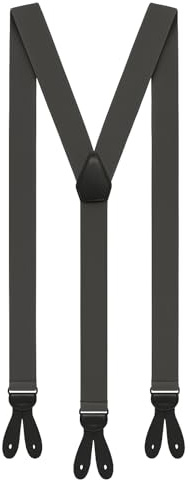 Zukunftsenkel Elegante Hosenträger 3,5 cm X-Form mit Knopfverschluss Verstellbar für Herren & Damen, ohne Clips Anzughosenträger zum Knöpfen mit 6 Knopfloch Suspender