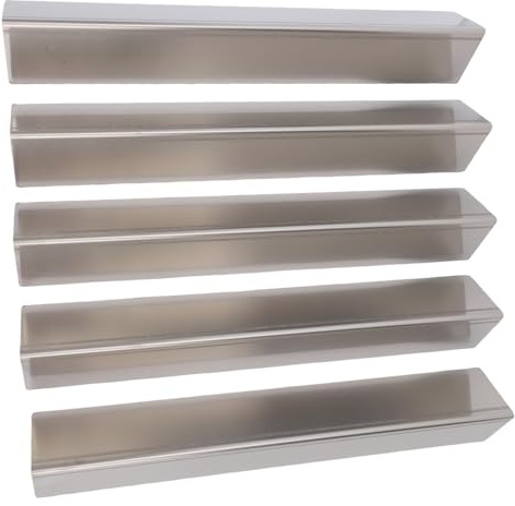 HELEVIA 5PCS Heat Plate Replacement, 304 Stainless Steel Grill Flavor Bar Replacement Parts, Fast Heating Flavor Bars, Protects Gas Grill Heads, for Weber Spirit E310 S310 Grills