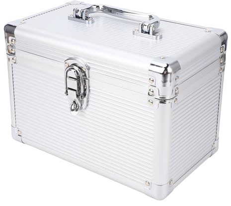 Aolidsive CD DVD Box/Cover, Fire and Dust Proof Storage Box for 6 Media, ABS Material, Ideal for Home Office or Travel