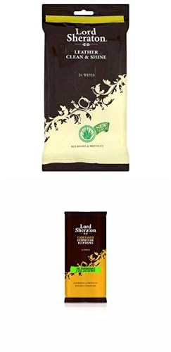 Bundle of Lord Sheraton Leather Eco Wipes (24) + Lord Sheraton Caretaker Furniture Eco Wipes (24)