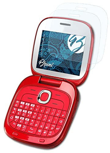 Bruni Schutzfolie kompatibel mit Alcatel One Touch Glam 810D Folie, glasklare Displayschutzfolie (2X)