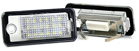 LED Kennzeichenbeleuchtung Kennzeichenleuchte 6000Kelvin kompatibel mit Audi A3 / S3, A3 Cabrio, A4 / S4 B6 RS4 / AVANT RS4 Cabrio, A8 / S8 D3, A6 / C6 (4F) RS6 Plus, Q7ADAPX