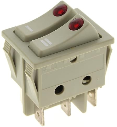 DeLonghi - Interruptor doble para radiador de aceite TRSW KH77 H19 H25 H29 KH590 TRN TRS