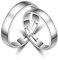 1 Paar Verlobungsringe Partnerschaftsringe Damen Herren 925er Sterling Silber Hypoallergen Einfache Schmal Trauringe Hochzeit Memoir-Ringe Verstellbar