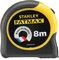Stanley Fmht81555-0 Maßband – Produktreihe Fatmax – Blade Armor Beschichtung – Widerstandsfähiges und dickes Band – Gehäuse aus ABS-Material – Stoßdämpfer