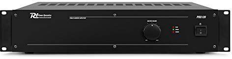 Power Dynamics PRS120 100V Slave Amplifier - 120W Rack Mount Installation Audio Amplifier with 8 Ohms & 100V Outputs, Emergency 24V Backup and Protection Circuitry for Commercial Audio Systems