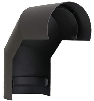 LANZZAS Ofenrohr Hitzeschutz/Thermoschild für einen 90° Grad Bogen, Montage oberhalb, im Durchmesser, DN Ø 150 mm, Farbe: gussgrau - weitere Rohre aus unserem Sortiment, finden Sie hier.