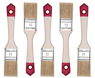 HARDY WORKING TOOLS brochas pintura set de 5 piezas, 5 piezas – 35 mm de ancho, brochas pintura madera, Cepillo de pintura Serie *40*, 5PCS, pinceles pintura set A0202-400515