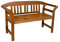 Spetebo Rosen Sitzbank aus Eukalyptus 2-Sitzer - 130x82x45 cm - Holz Outdoor Lounge Garten Bank massiv FSC mit Rosendekoration