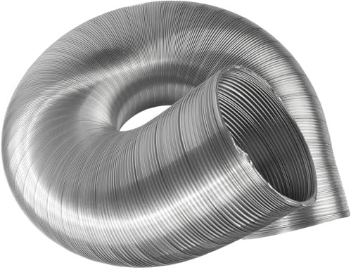 Vent Systems Tuyau flexible rond en aluminium DN 120 mm x 1,5 m de long pour chauffage et refroidissement, climatisation, sèche-linge, ventilateur d'extraction