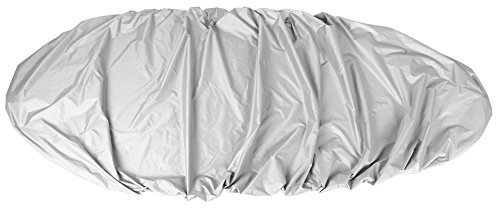 Eddwiin Cubierta de Kayak,4.5 m Funda de Polvo de Kayak,Poliéster Impermeable Cubierta de Almacenamiento de Protección Solar UV Resistente para 3.6-4m Canoa de Kayak (Gris)