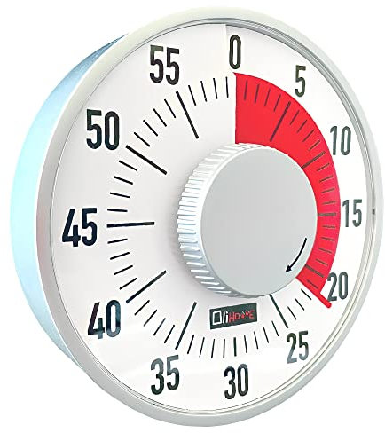 Eurotel Riesiger Timer 16 x 5 cm – 1 Farbe mit großem Kontrast – Staffelei oder Magnet – gerade Zahlen (lesbar für Kinder)