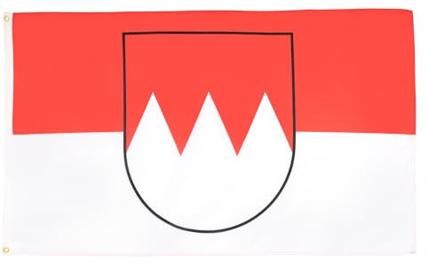 AZ FLAG - Flagge Franken - 90x60 cm - Franken Fahne 100% Polyester mit Messing-Ösen - UV-beständig - Vives Farben - 50g
