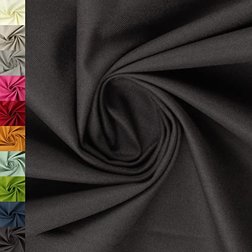 Fitzibiz Canvas Stoff Calvin von Swafing, 100% Baumwolle, uni anthrazit (50cm x 147cm)