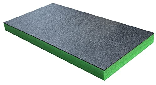Shadow Foam Medium Sheet - 1000mm x 500mm | Schneiden und Abziehen Schaumstoff für Werkzeugkasten-Organisation (70mm, Grün)