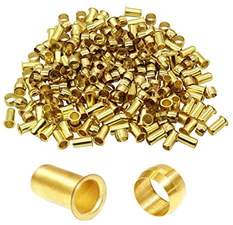 Beduan 20 Pcs Brass Compression Fitting, 8mm OD x 5mm ID Ferrules & Insert Tube Support, Industrial Grade, Limited Warranty