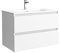 Salgar Mueble de baño Bequia 80 cm con Lavabo 100% montado de fábrica | Acabado Blanco Mate suspendido 2 cajones Cierre amortiguado Apertura con uñero | Lavabo Porcelana Blanca | Marca