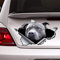 fabisup 3D Blau Auto Dekoration Aufkleber für Auto Fenster Stoßstange Riss Vinyl Aufkleber Hund Wasserdicht 3D Realistische Hund Auto Aufkleber