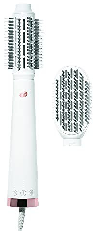 T3 AireBrush Duo Interchangeable Hot Air Blow Dry Brush with Two Attachments – Includes 15 Heat and Speed Combinations, T3 IonFlow Technology, Volume Booster Switch, Lock-in Cool Shot