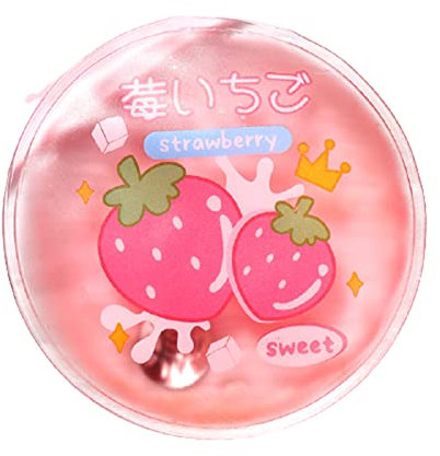 VALINK Portable Instants Heating Pad Reusable Gel Hand Warmer Adult Student Quick-acting Self-Heating Pack Strawberry