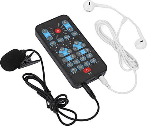 Changeur de Voix Portable, Mini Appareil de Changement de Voix, avec 8 Effets Sonores, Embellissement de la Voix, Fonction K Song, Changeur de Voix de Carte Son en Direct pour