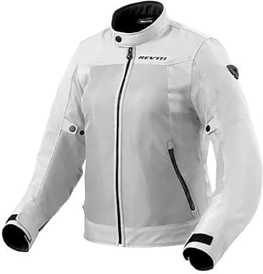 REV'IT! Revit Eclipse 2 Damen Motorrad Textiljacke, silber, 38 | Atmungsaktiv
