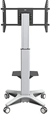 CAZARU 32-65-Zoll-Fernseherständer auf Rädern, TV-Riser-TV-Halterungen, Ständer und Plattenspieler, Trolley-Bodenhalterung, Belastung 65 kg/143 lb