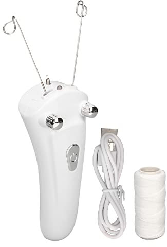 Gesichts-Haarentfernung mit Faden, LED-Licht, Elektrischer Damen-Haarentferner, Einfädler-Epilierer für Feine Haare auf Gesicht, Kinn, Oberlippe, Armen