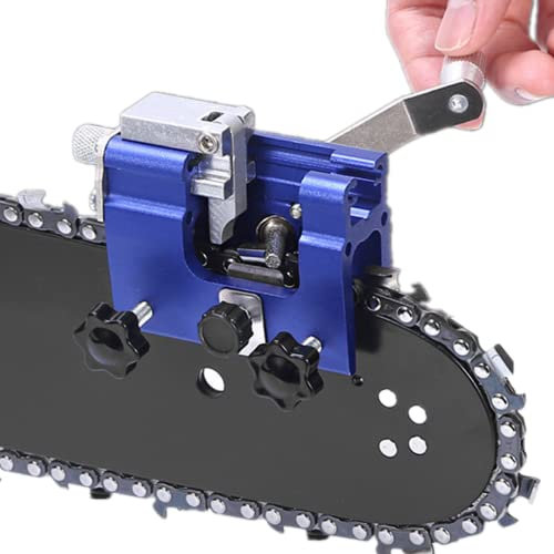 Chainsaw Sharpener, Geevorks Chainsaw Chain Sharpening Jig Kits, Portable Manual Chain Saw Sharpener for Most Chainsaws