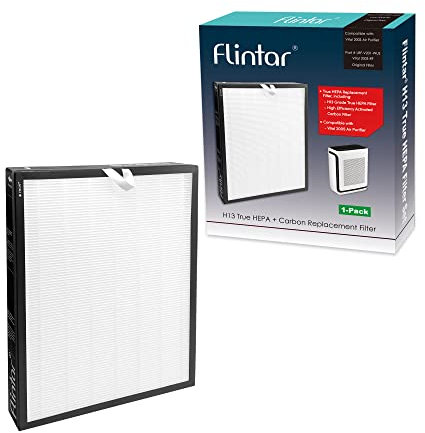 Flintar Vital 200S True HEPA Replacement Filter, Compatible with LEVOIT Vital 200S Air Purifier, H13 True HEPA + Activated Carbon Replacement filter, Part # Vital 200S-RF, 1-Pack