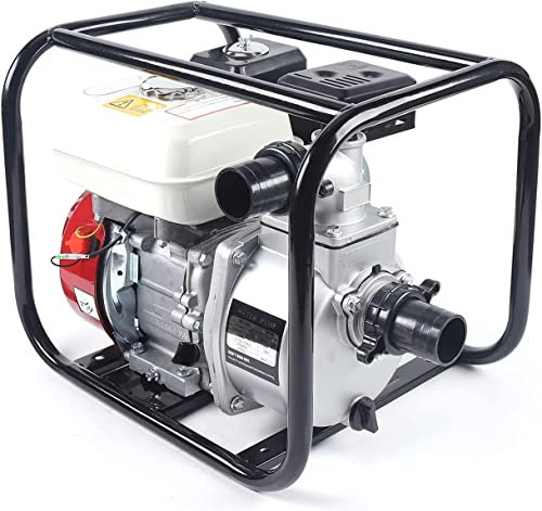 Dirty Water Pump 36000L/h,2 Gasoline Water Pump 6.5HP 210cc 4 Stroke Petrol Engine for Garden Lawn Irrigation, Swimming Pool, Water Transfer