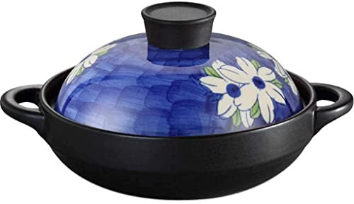 CAZARU Keramik-Kochtopf 27,5 cm Marokkanischer Tajine-Topf Keramik-Auflauf Langsamkocher Hochtemperaturbeständiger Schmortopf Geeignet für Ofen Gasherd Mikrowelle Elektrischer Keramikherd