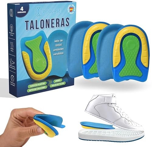 Set Di 4 Talloniere In Silicone Plantare Ortopedico Per Correggere Fascite Plantare E Spina Calcaneare - Solette Gel Unisex Per Tallonite E Spina Calcaneare