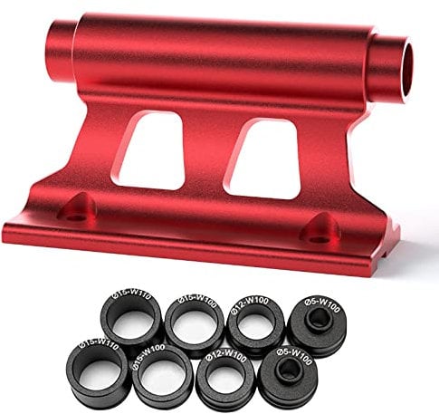Bike Fork Mount, Bicycle Fork Carrier Fixed Clip, Front Bike Rack, Aluminum Alloy Front Fork Block Car Roof Rack Carriers for Outdoor Travel Transporting Bicycle(Red)