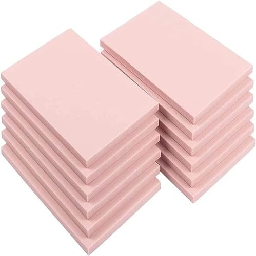12 Pcs 4 x 6 Rubber Stamp Carving Blocks, Speedy Cut Carving Block, Rubber Blocks for Stamp Soft Rubber Crafts and DIY Craft Project, Soft and Easy to Carve (Pink)