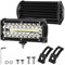BIHEE Phare de Travail 2 pcs 12V 240W 24000LM Projecteur LED Lampe de Travail 18cm 6000K Lumière Blanche Barre Led Pour Voiture Camion Tracteur Quad Véhicule Bateau