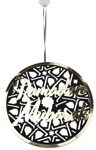 MULAIDI Quran Wandkunst Acryl Wandanhänger DIY Anhänger Wohnzimmer Schlafzimmer islamisches Hängeschild Exquisites Monddesign Regale für Wanddekoration Schlafzimmer