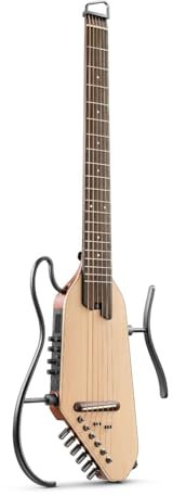 Donner Akustik-E-Gitarre HUSH I PRO Reise-Gitarre mit mehreren Effektmodi, Smart Gitarre-Set inklusive Kopfhörer, Gigbag, Gurt und Ladekabel