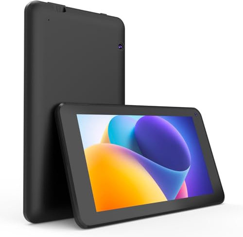 Tablette Android 12 tablettes 7, 4 Go de RAM, 32 Go de ROM, 512 Go d'extension, processeur quadricœur 1,5 GHz, WiFi6, Bluetooth, écran HD IPS 1024 x 600, batterie 3000 mAh, double caméra 2 MP + 5 MP