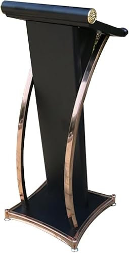 Gebogenes Metallrednerpult, Stehpult, Stehpult, Stehpult, Kirchenkanzel, Edelstahl, Konferenz-Podiumständer für Büro, Schule