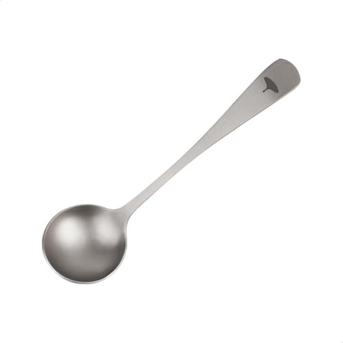 watchget Cucchiaio professionale per coppettazione caffè – Cucchiaio dosatore rotondo in titanio da 15,5 cm per espresso, caffè speciale, baristi