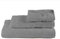 Passione per le tele Set Asciugamani in Spugna 3 pezzi Tris Bagno Viso 60x110 Ospite 40x60 Telo Doccia 100x150 in Cotone 100% Spugna 600 gr/mq (FASCIA grigio)