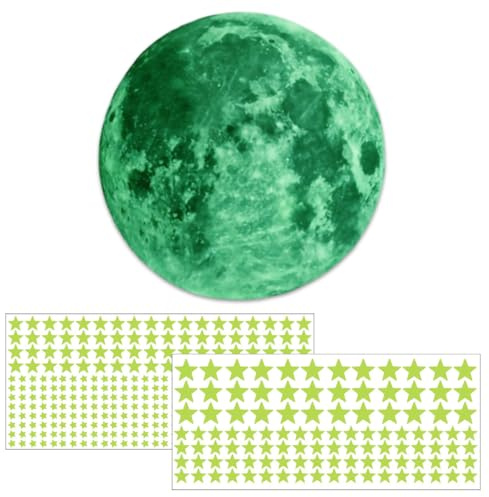 421 Pezzi Stelle Fluorescenti Adesive Soffitto Adesivi, Stelle Adesive Fluorescenti da Parete, Decorazioni per Cameretta Bambini, per Soggiorno Cameretta Bambino