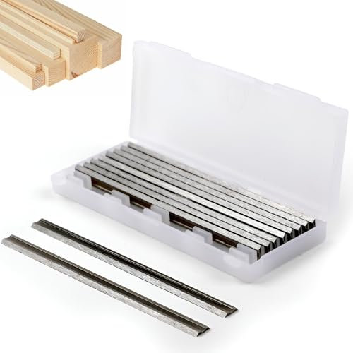 10 Stück 82mm Hobelmesser Hss Set,Hobelmesser Set,Elektrohobel Hss Klinge 82x5,5 X1,2mm,Professional Holz Ersatzmesser Wendeklingen,Hobelmesser Für Bosch Hobel,Handhobel, Holzbearbeitungsmaschinen
